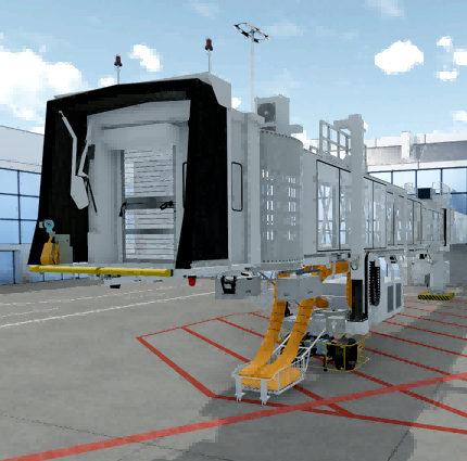 VR航空登机桥虚拟操作系统