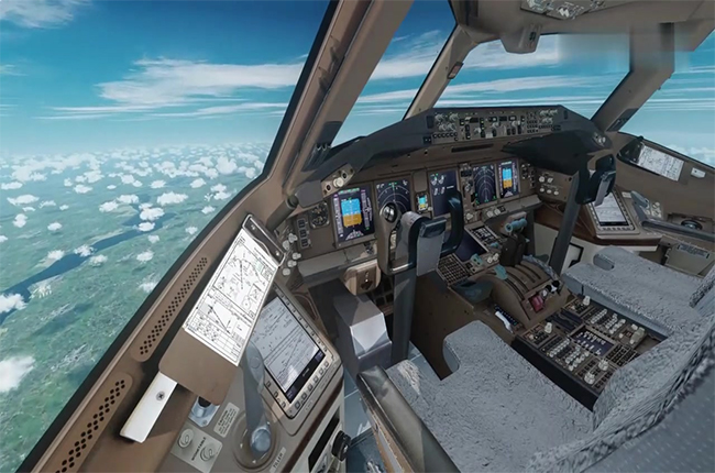 VR飞机模拟驾驶