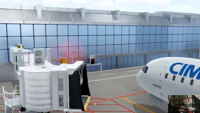 VR航空登机桥虚拟操作系统